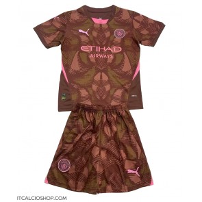Manchester City Portiere Prima Maglia Bambino 2024-25 Manica Corta (+ Pantaloni corti)